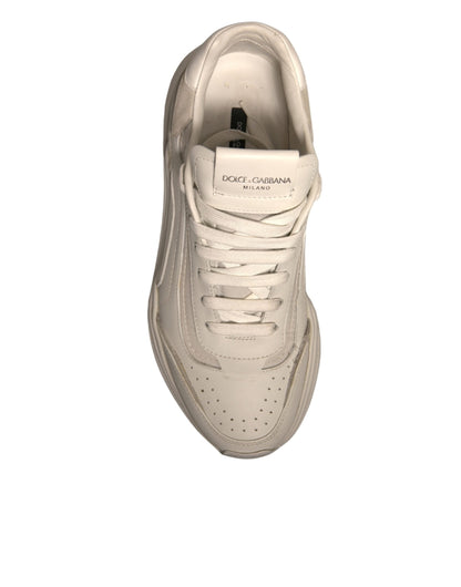 Dolce &amp; Gabbana Weiße Daymaster Leder Low Top Sneakers Schuhe