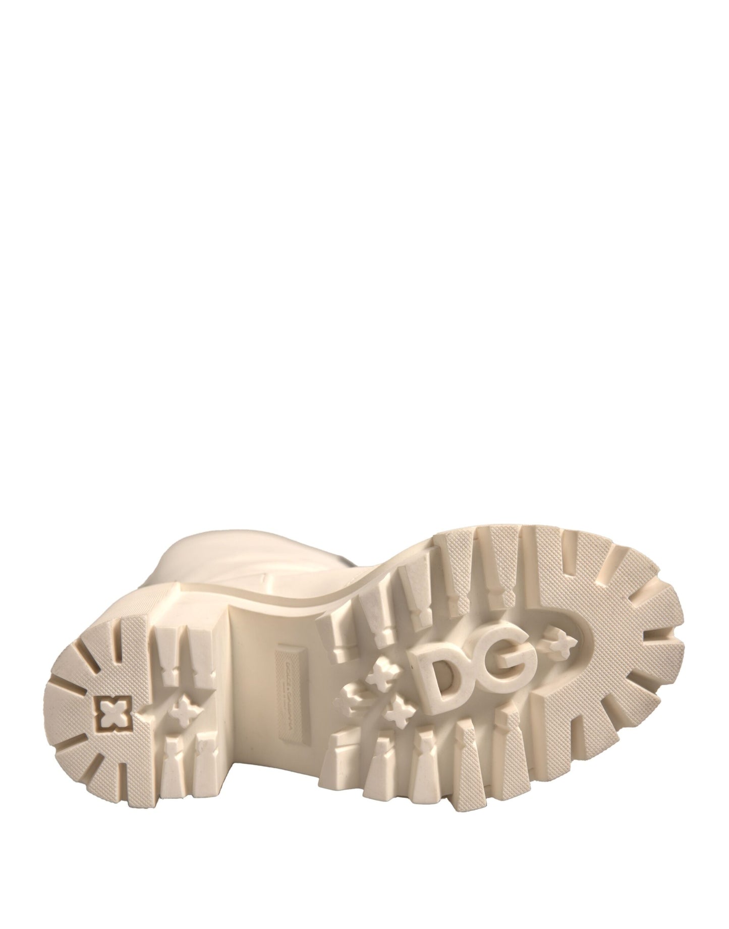 Dolce &amp; Gabbana – Weiße DG-Logo-Hi-Trekking-Plateau-Bikerstiefel