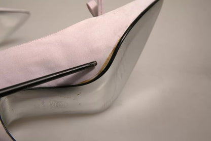 Dolce &amp; Gabbana Weiße Leder High Heels Damen Pumps Schuhe