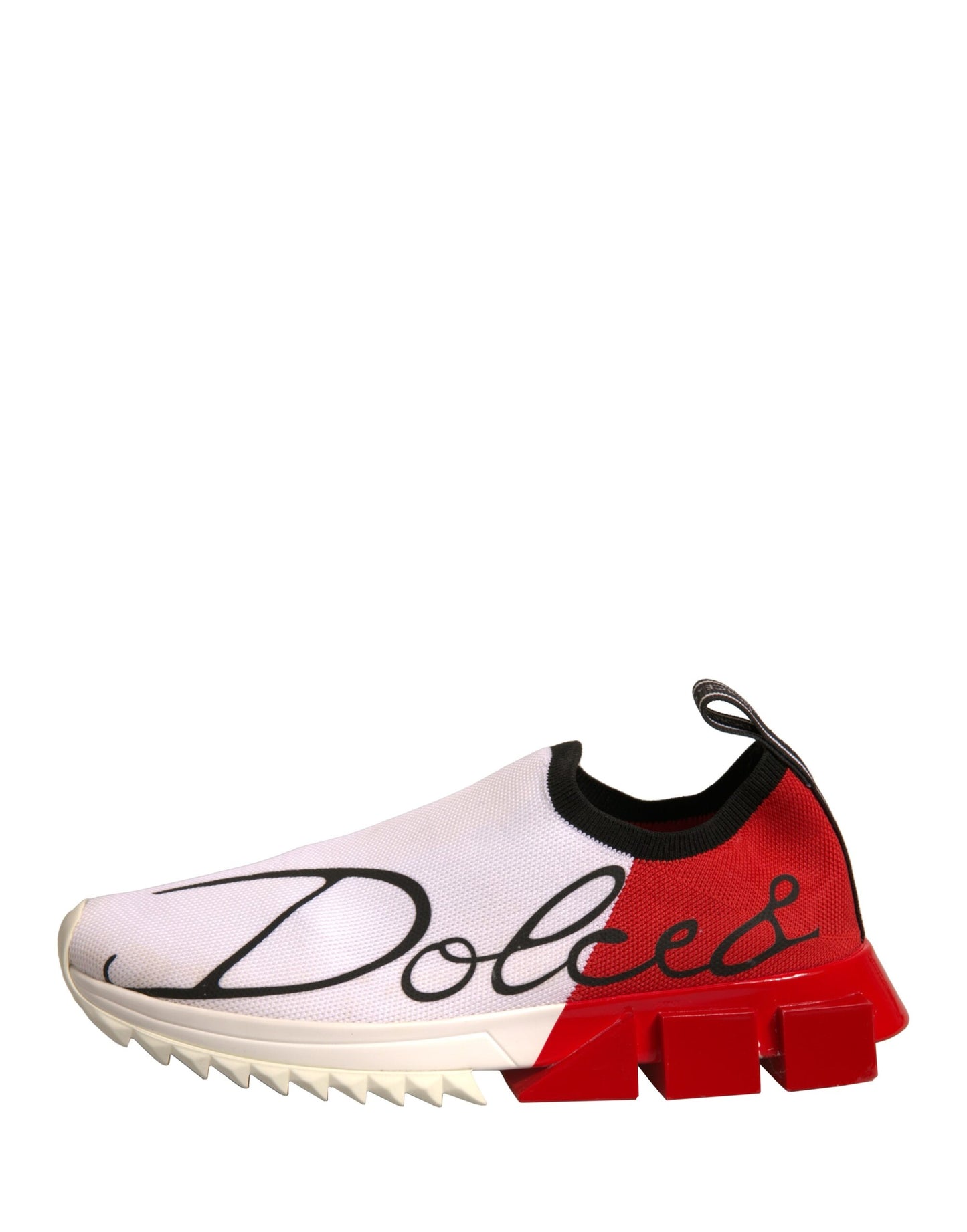 Dolce &amp; Gabbana Weiß Rot Low Top Sorrento Sneakers Schuhe