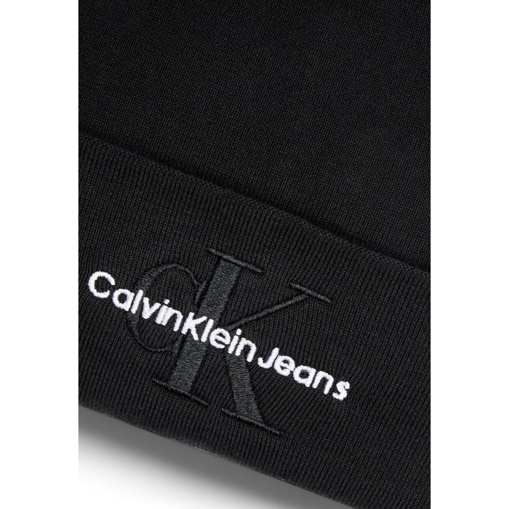 Calvin Klein Jeans – Schwarze Baseballkappe aus Bio-Baumwolle