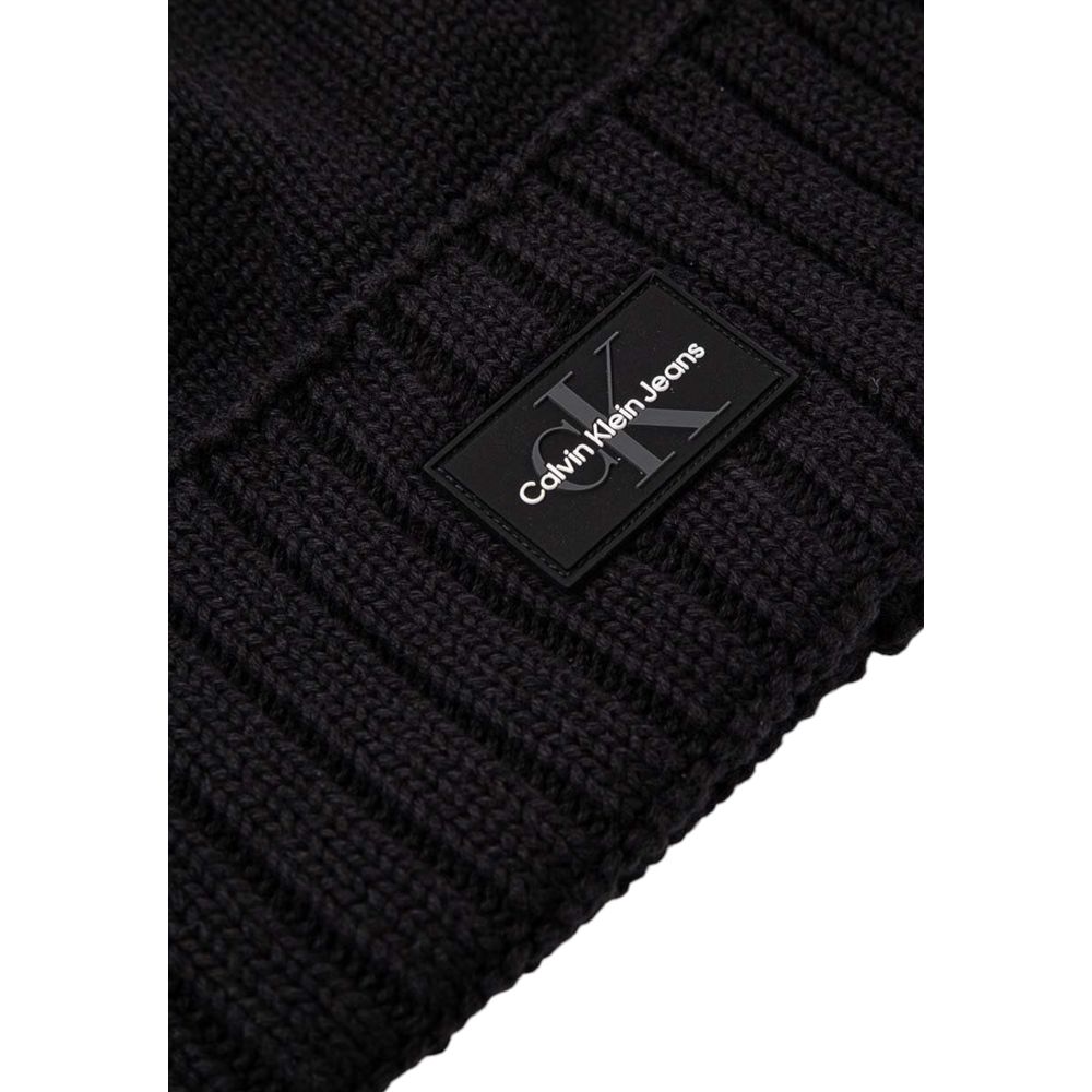 Calvin Klein Jeans – Baseballmütze aus schwarzer Baumwolle