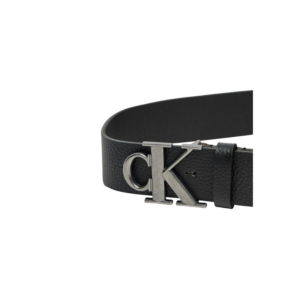 Calvin Klein Jeans – Schwarzer Ledergürtel