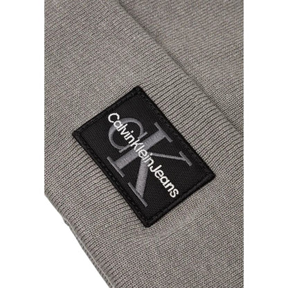Calvin Klein Jeans – Baseballmütze aus grauer Baumwolle