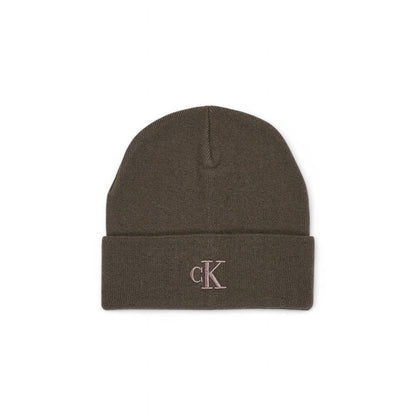 Calvin Klein Jeans – Baseballmütze aus brauner Wolle