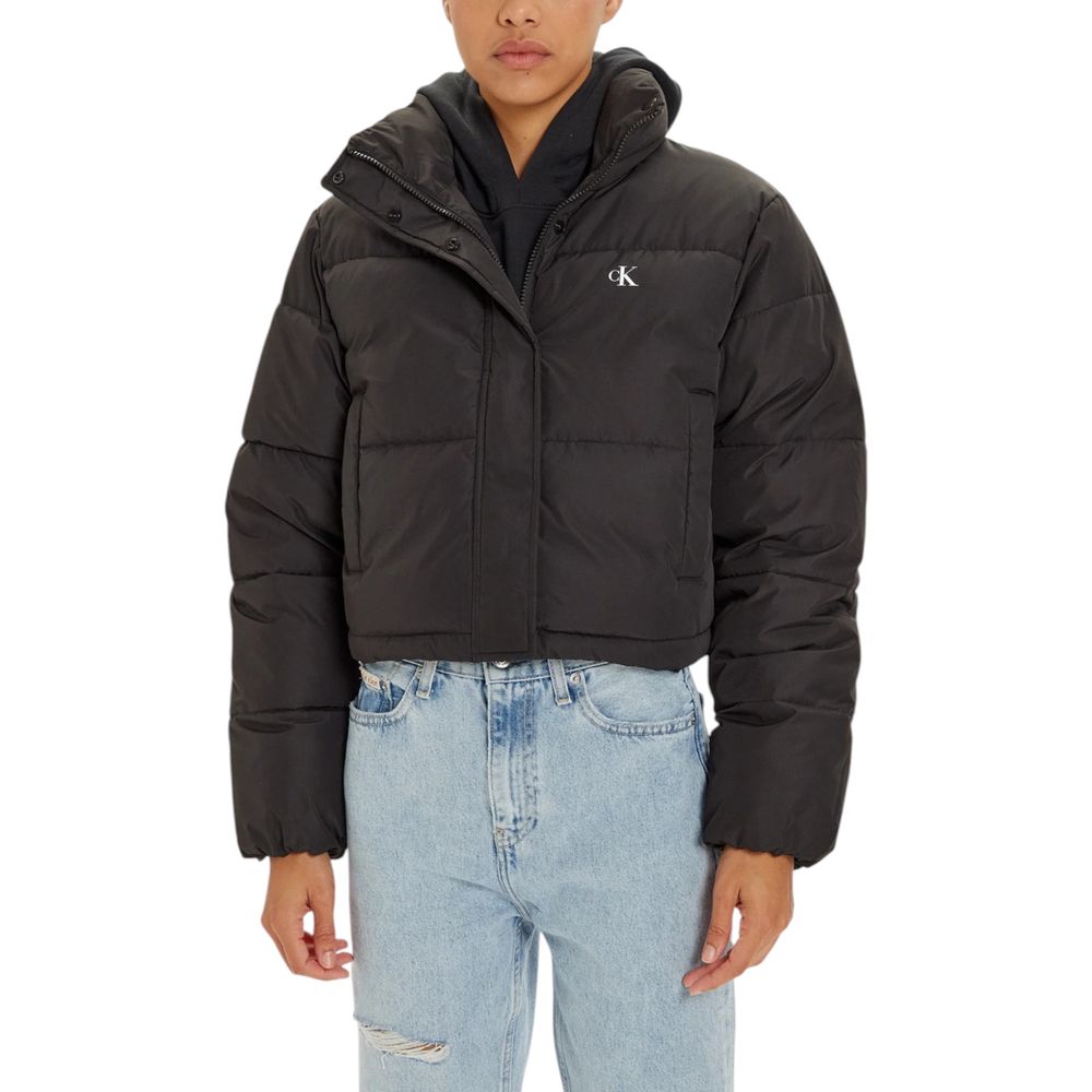 Calvin Klein Jeans – Schwarzer Polyestermantel