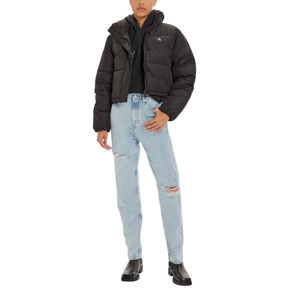 Calvin Klein Jeans – Schwarzer Polyestermantel