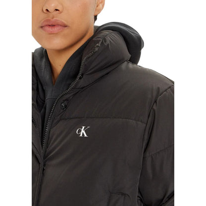 Calvin Klein Jeans – Schwarzer Polyestermantel