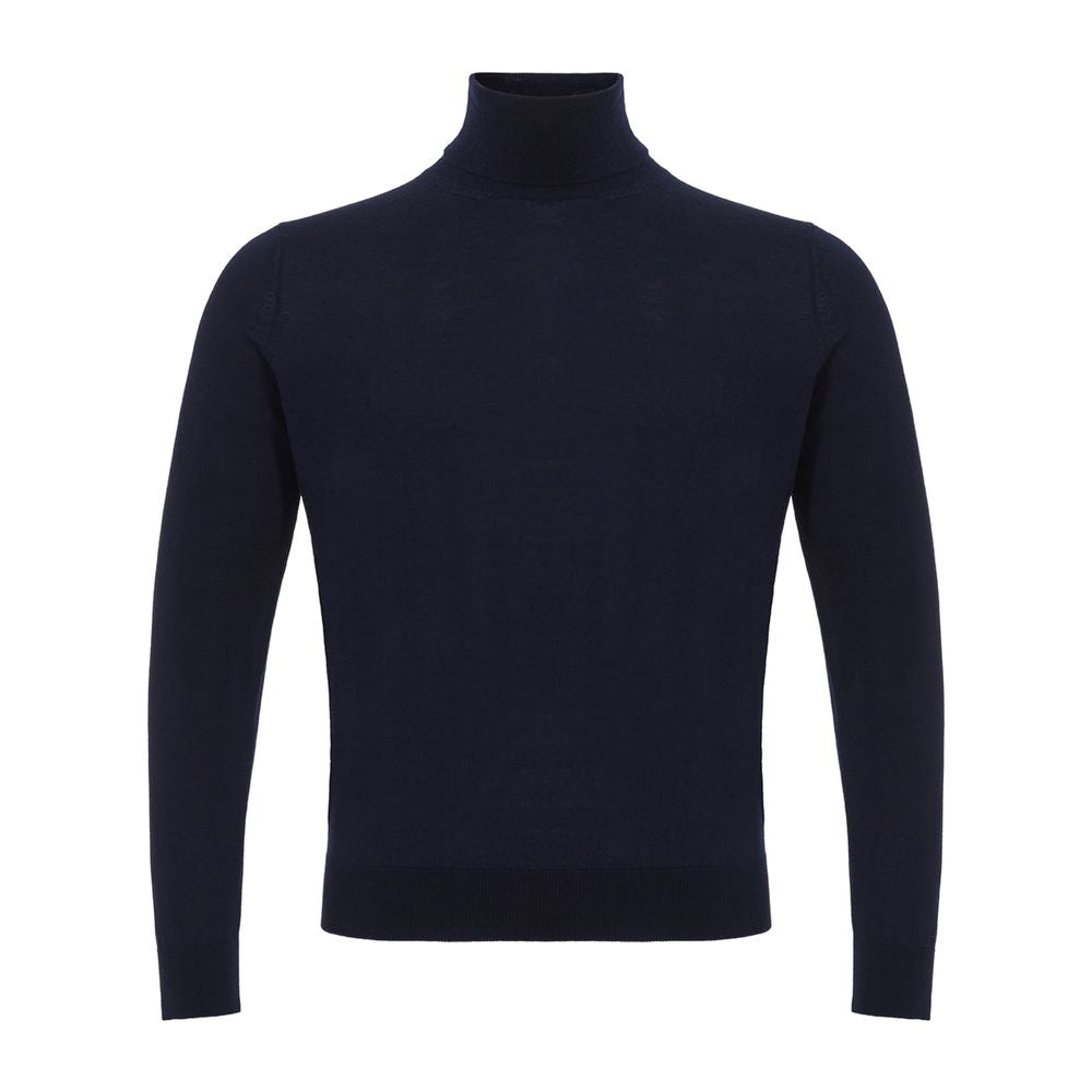 Colombo Blauer Rollkragenpullover aus Kaschmir