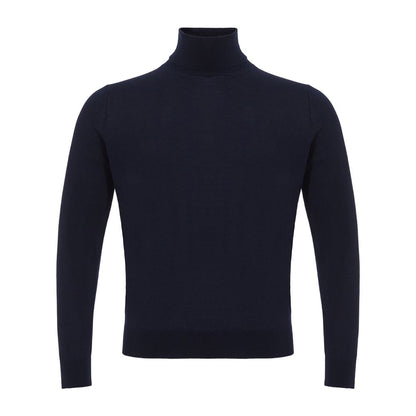 Colombo Blauer Rollkragenpullover aus Kaschmir
