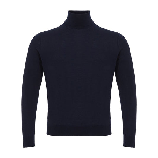 Colombo Blauer Rollkragenpullover aus Kaschmir