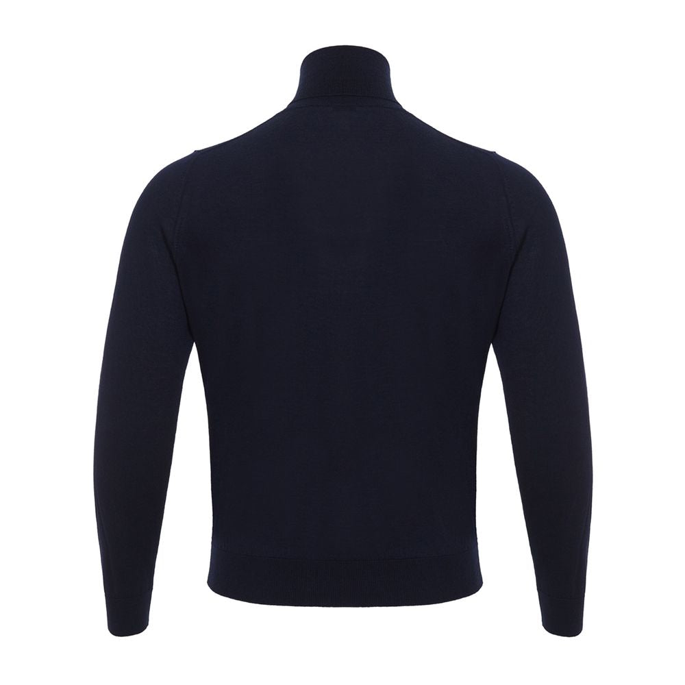 Colombo Blauer Rollkragenpullover aus Kaschmir