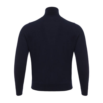 Colombo Blauer Rollkragenpullover aus Kaschmir