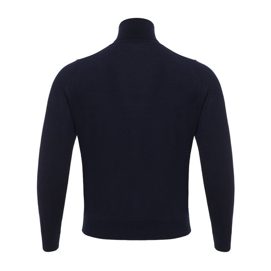 Colombo Blauer Rollkragenpullover aus Kaschmir