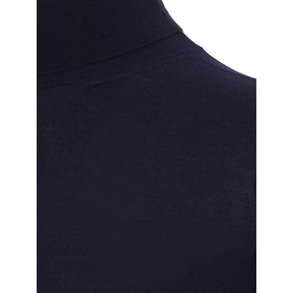 Colombo Blauer Rollkragenpullover aus Kaschmir