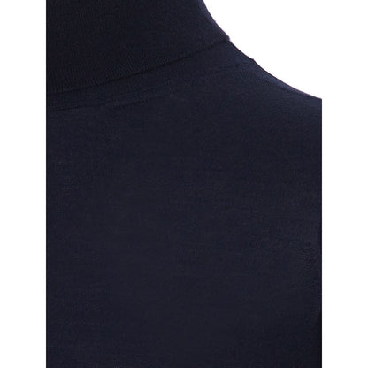 Colombo Blauer Rollkragenpullover aus Kaschmir