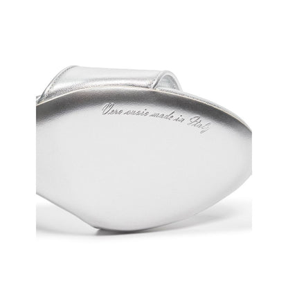 Dolce &amp; Gabbana Sandalen mit Stiletto-Absatz aus grauem Leder