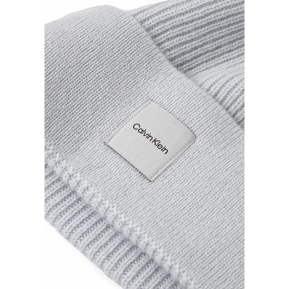 Calvin Klein Graue Kaschmirkappen Baseballmütze