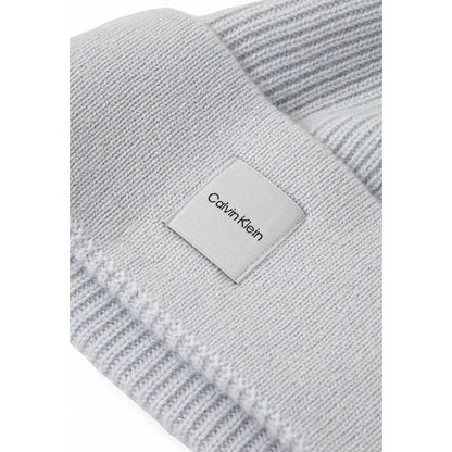 Calvin Klein Graue Kaschmirkappen Baseballmütze