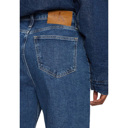 Calvin Klein Jeans, Blaue Mom-Jeans aus Baumwolle