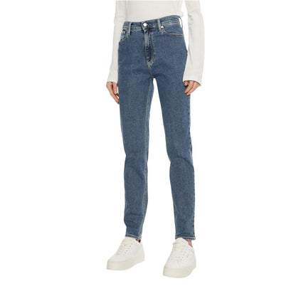 Calvin Klein Jeans, Blaue Mom-Jeans aus Baumwolle