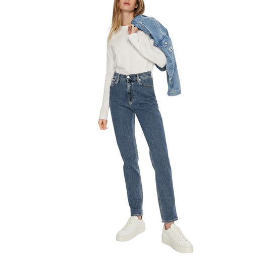 Calvin Klein Jeans, Blaue Mom-Jeans aus Baumwolle
