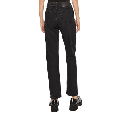 Calvin Klein Jeans – Schwarze Mom-Jeans aus Baumwolle