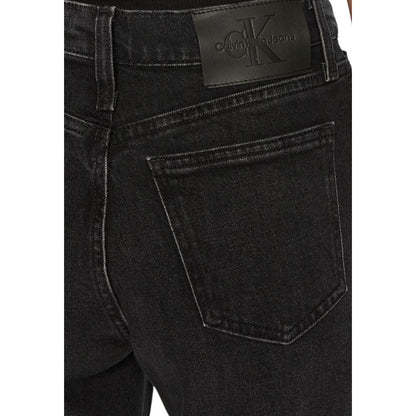 Calvin Klein Jeans – Schwarze Mom-Jeans aus Baumwolle
