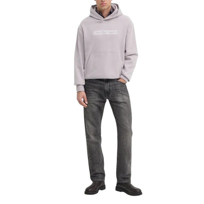 Calvin Klein Jeans – Lilafarbener Kapuzenpullover aus Baumwolle