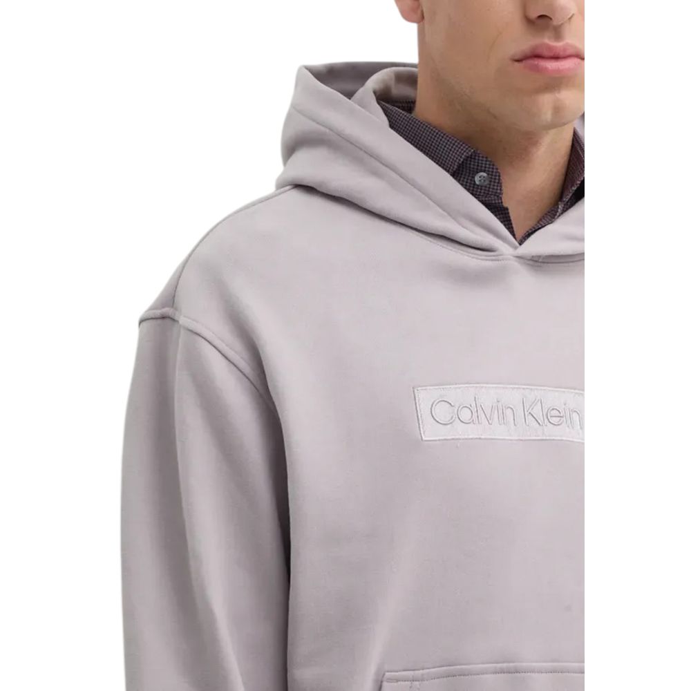 Calvin Klein Jeans – Lilafarbener Kapuzenpullover aus Baumwolle