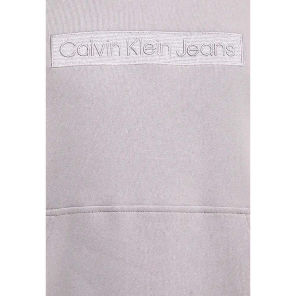 Calvin Klein Jeans – Lilafarbener Kapuzenpullover aus Baumwolle