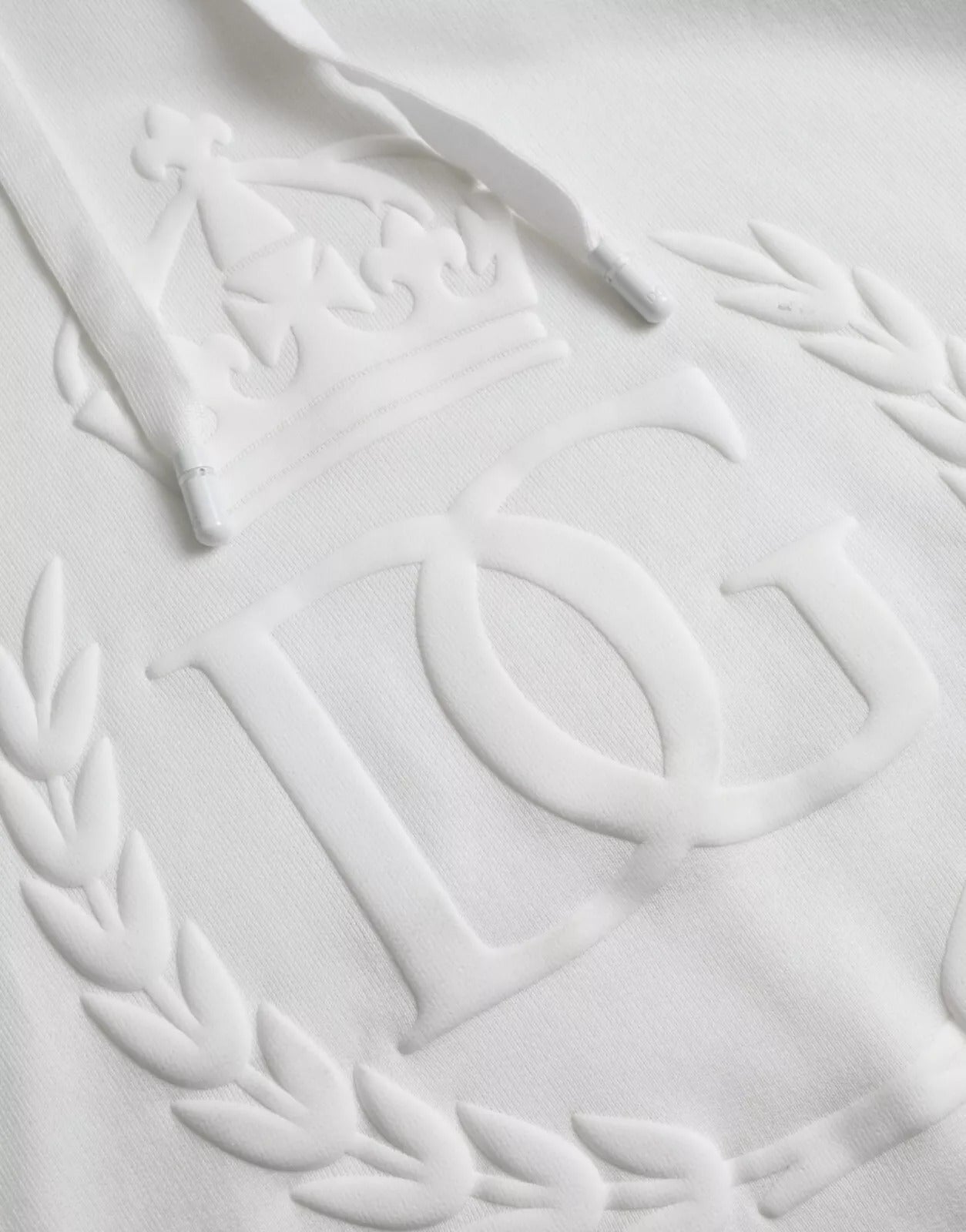 Dolce &amp; Gabbana Weißer Baumwoll-Kapuzenpullover