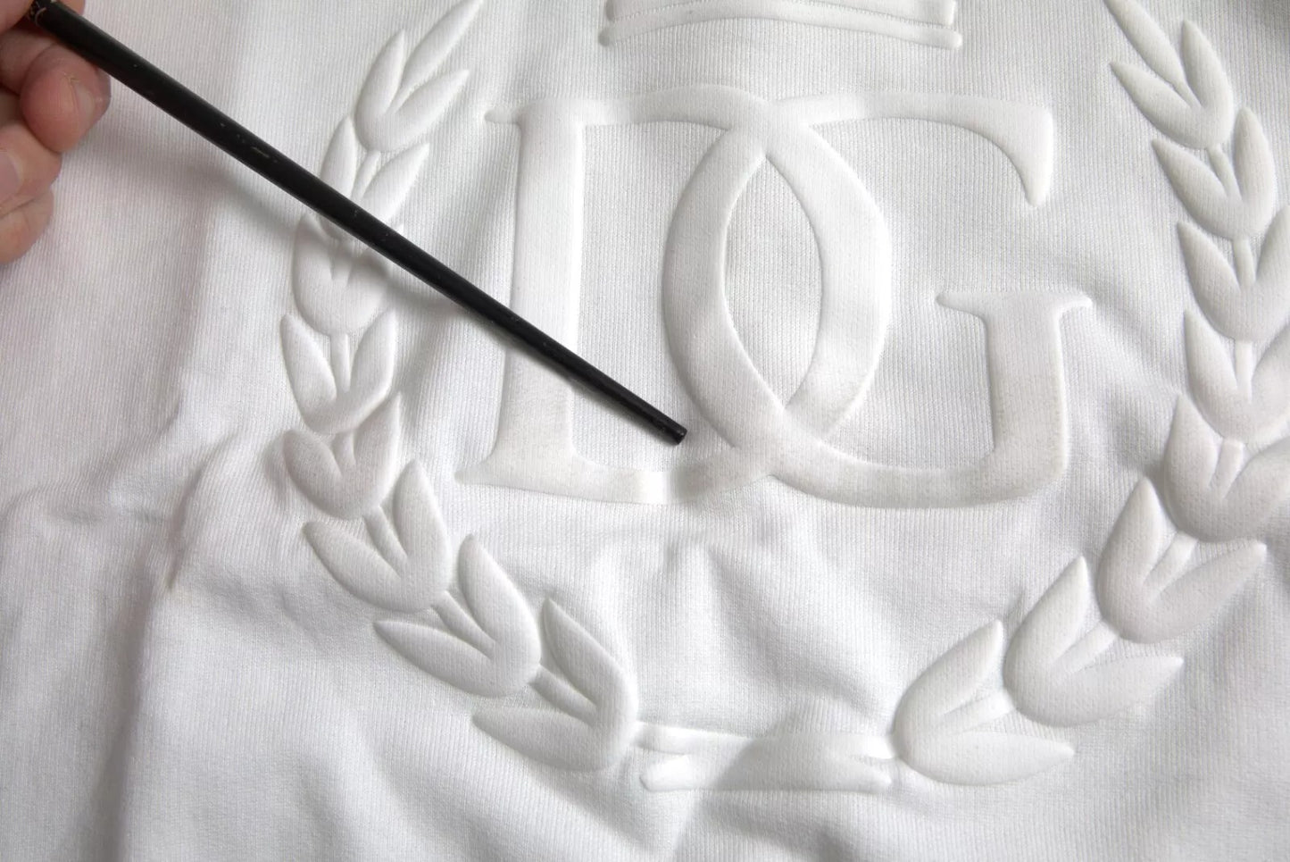 Dolce &amp; Gabbana Weißer Baumwoll-Kapuzenpullover