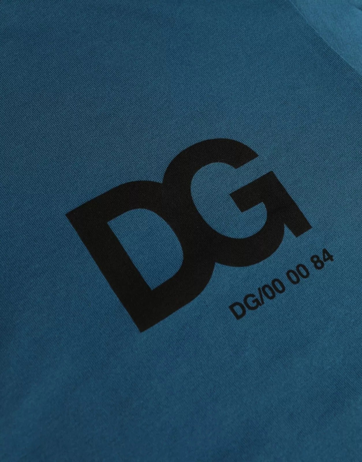 Dolce &amp; Gabbana – Blaues T-Shirt aus Baumwolle mit Rundhalsausschnitt und kurzen Ärmeln