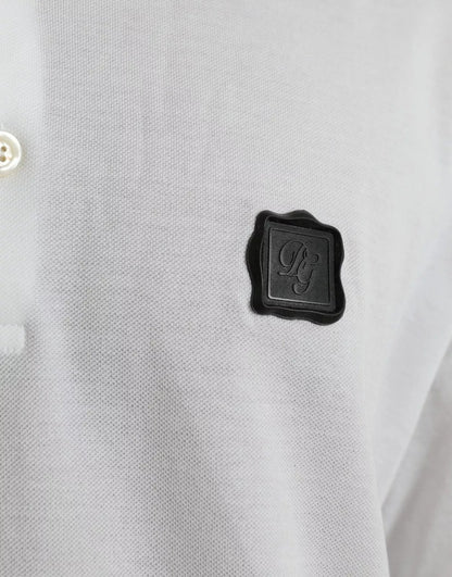 Dolce &amp; Gabbana – Weißes, kurzärmliges T-Shirt mit Logo und Kragen