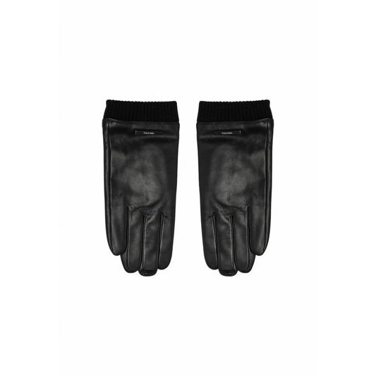 Calvin Klein – Schwarze Lederhandschuhe