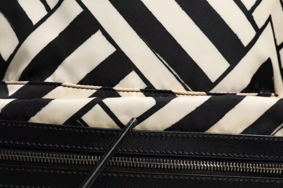 Dolce &amp; Gabbana Reiserucksack aus Nylon und Leder in Schwarz und Weiß