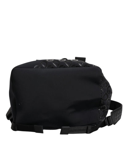 Dolce &amp; Gabbana – Schulrucksack aus Neopren und Nylon mit DG-Logo, Schwarz