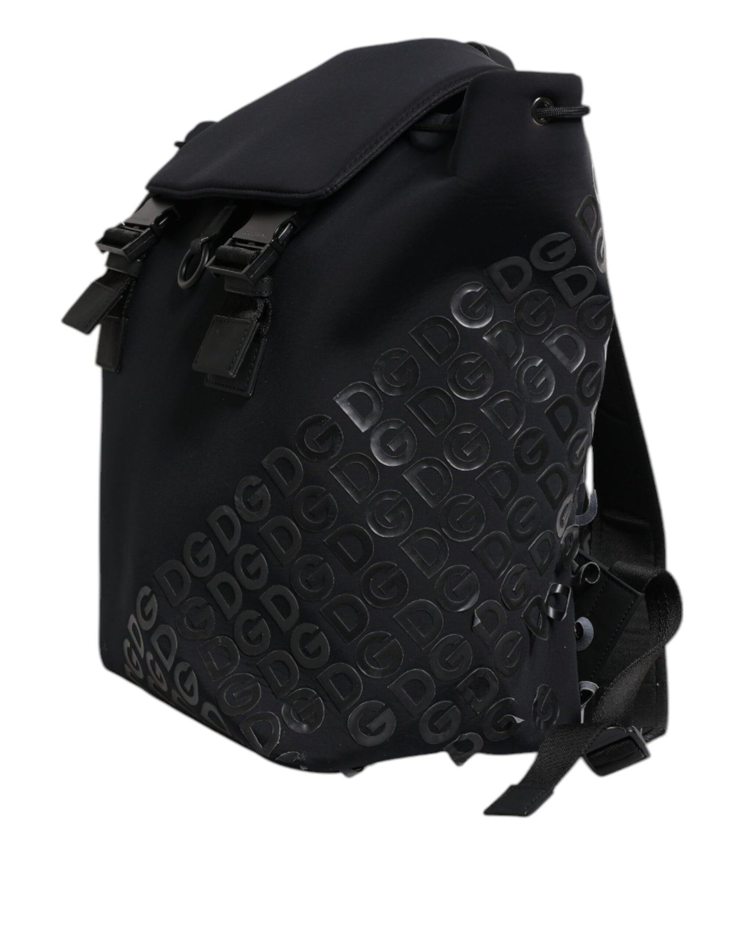 Dolce &amp; Gabbana – Schulrucksack aus Neopren und Nylon mit DG-Logo, Schwarz