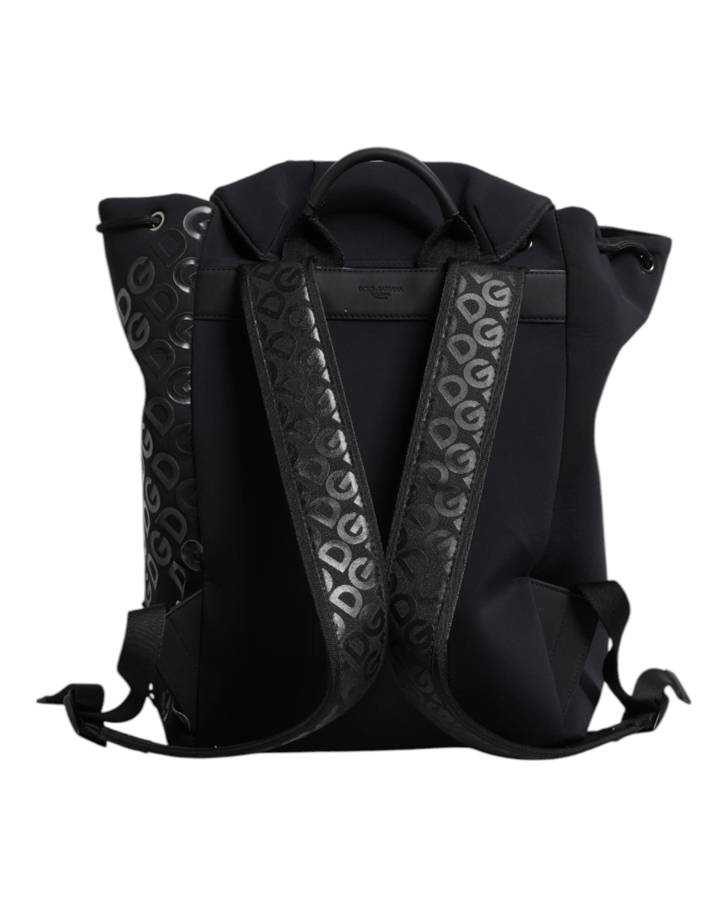Dolce &amp; Gabbana – Schulrucksack aus Neopren und Nylon mit DG-Logo, Schwarz