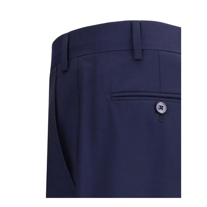 Gi Capri Blue Fleece Wool Dress Pants
