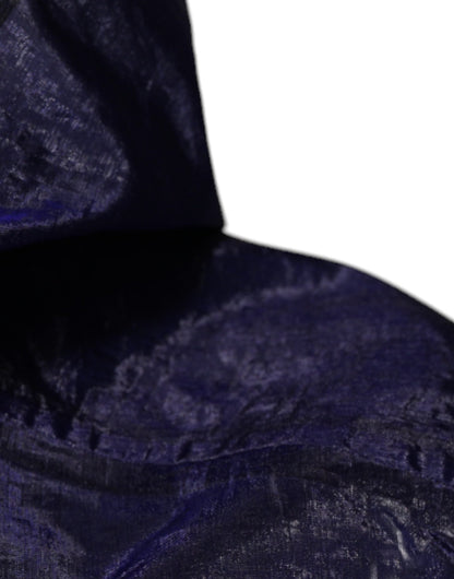 Dolce &amp; Gabbana Dunkelblaue Regenjacke aus Baumwolle mit Kapuze für Herren