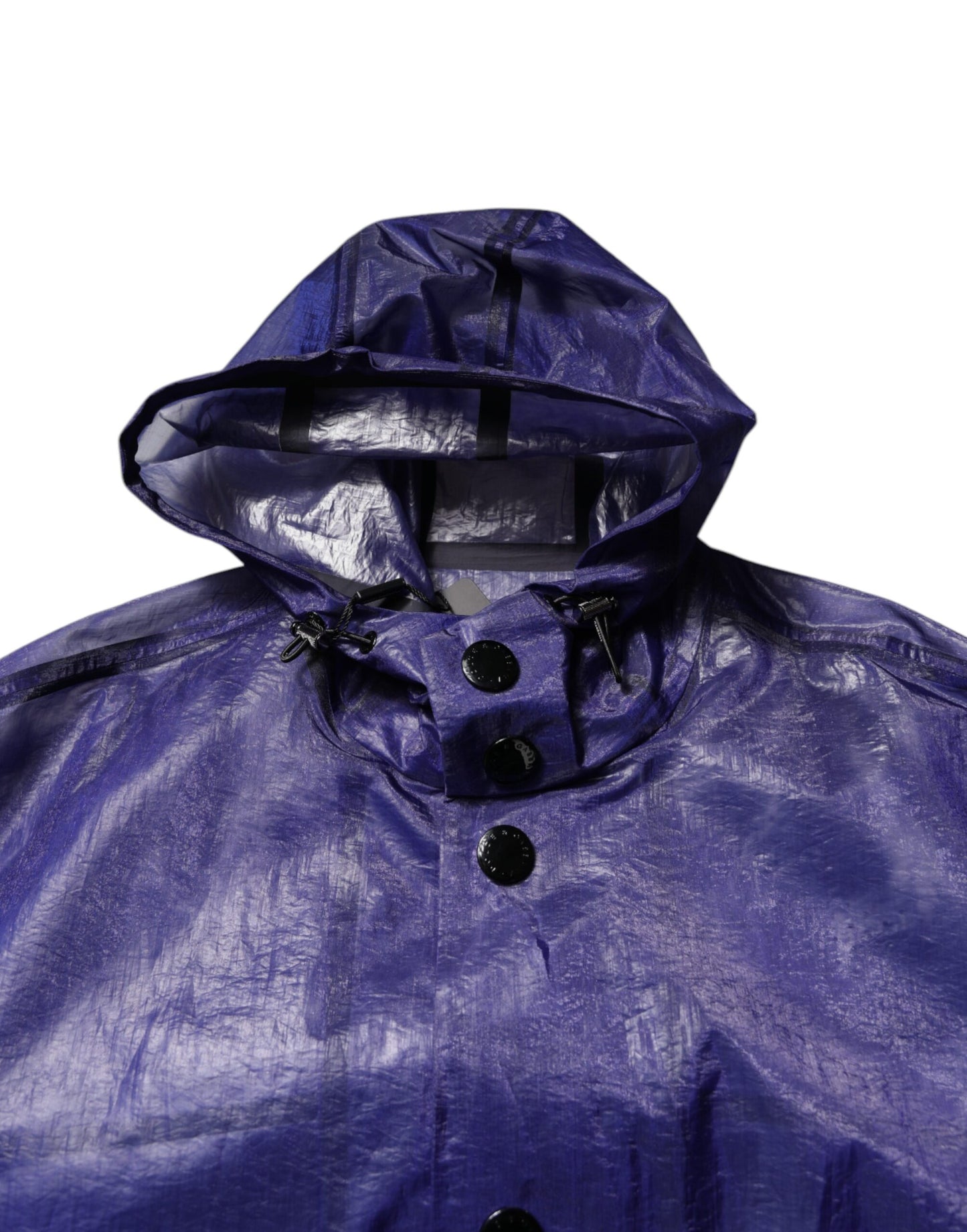 Dolce &amp; Gabbana Dunkelblaue Regenjacke aus Baumwolle mit Kapuze für Herren
