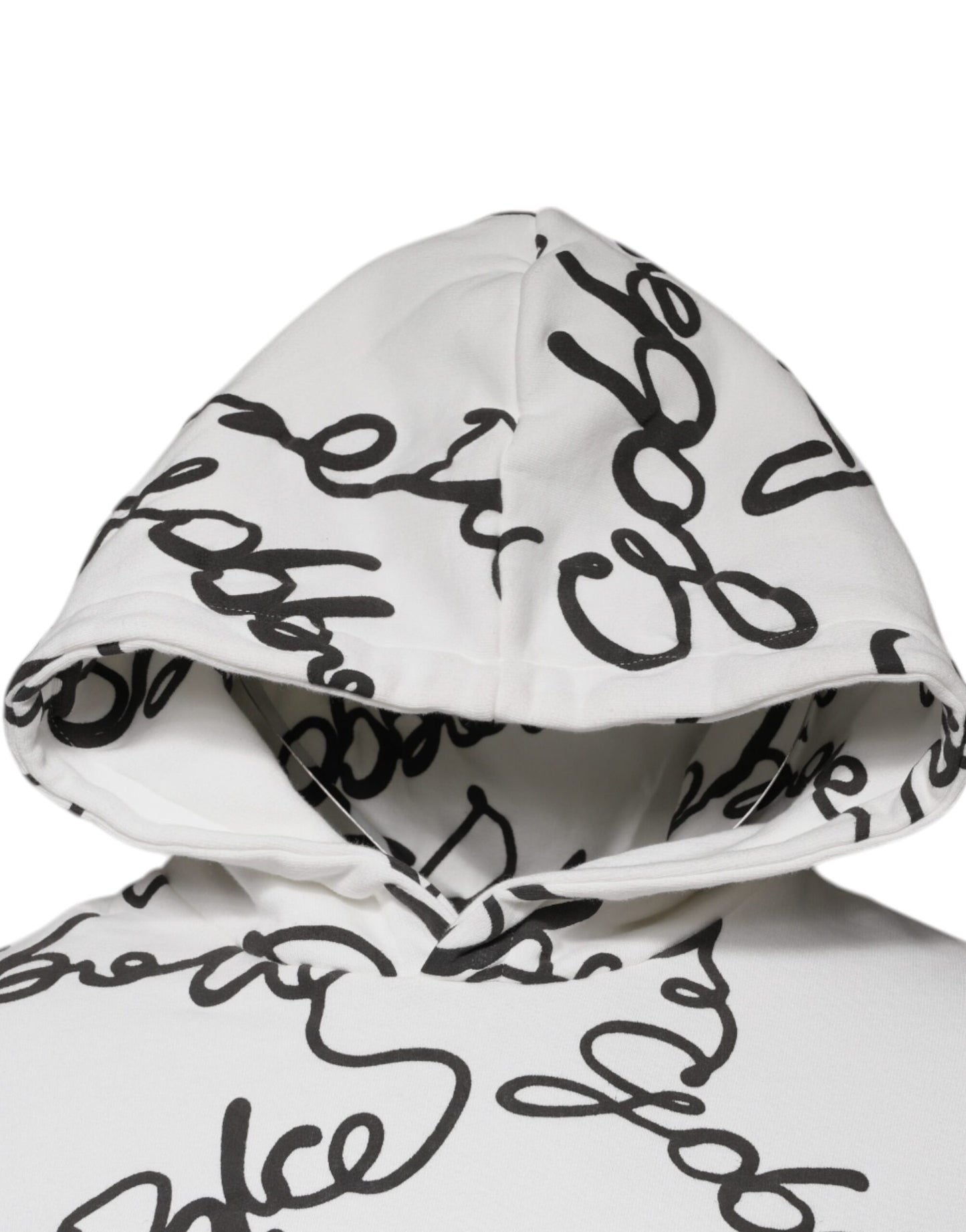 Dolce &amp; Gabbana – Weißes Baumwoll-Kapuzensweatshirt mit Logo