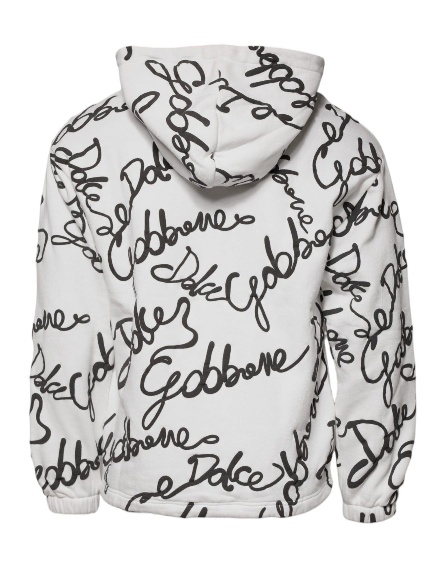 Dolce &amp; Gabbana – Weißes Baumwoll-Kapuzensweatshirt mit Logo