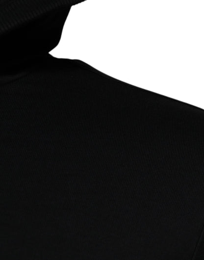 Dolce &amp; Gabbana – Schwarzes Sweatshirt mit durchgehendem Reißverschluss und Logo