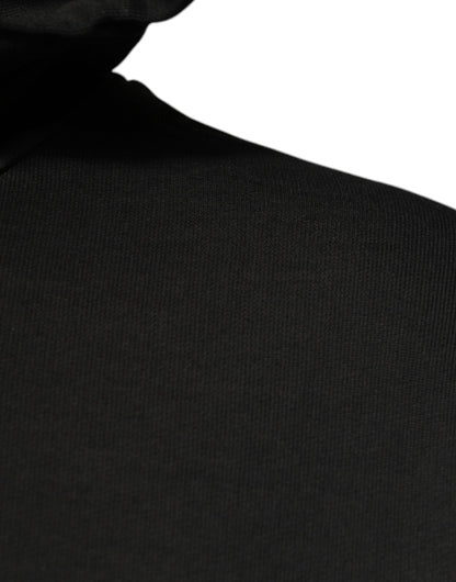 Dolce &amp; Gabbana – Schwarzer DG Shield-Pullover mit Kapuze aus Baumwolle