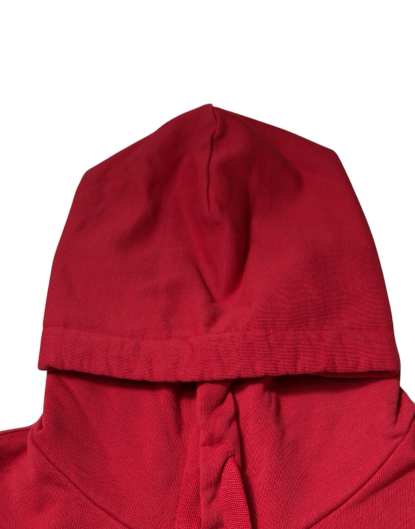 Dolce &amp; Gabbana – Rotes Baumwoll-Sweatshirt mit Logo und Kapuze