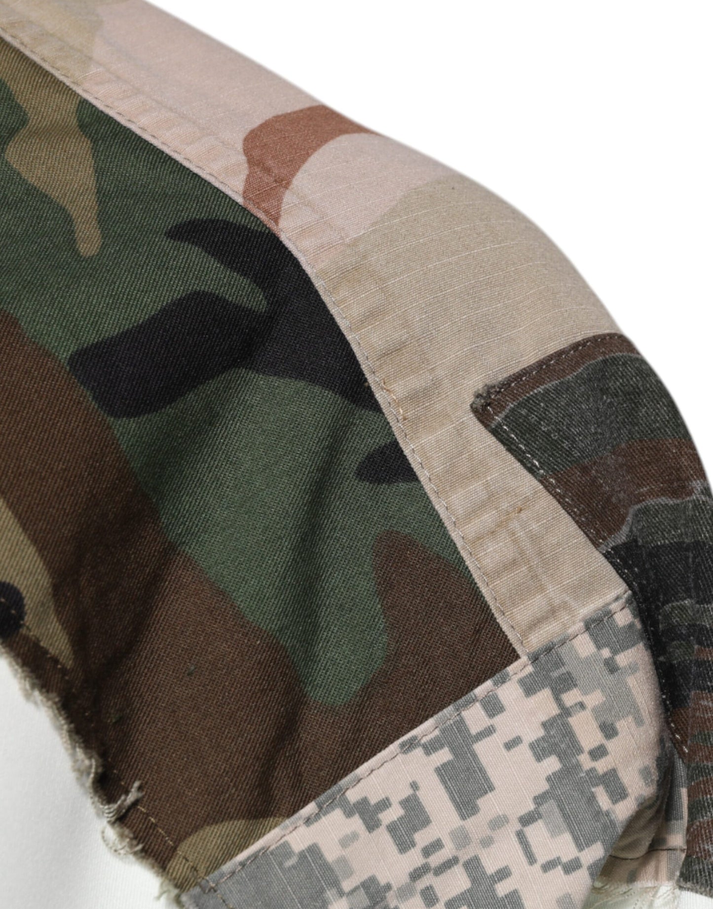 Dolce &amp; Gabbana Mehrfarbiger Patchwork-Pullover aus Baumwolle mit Rundhalsausschnitt