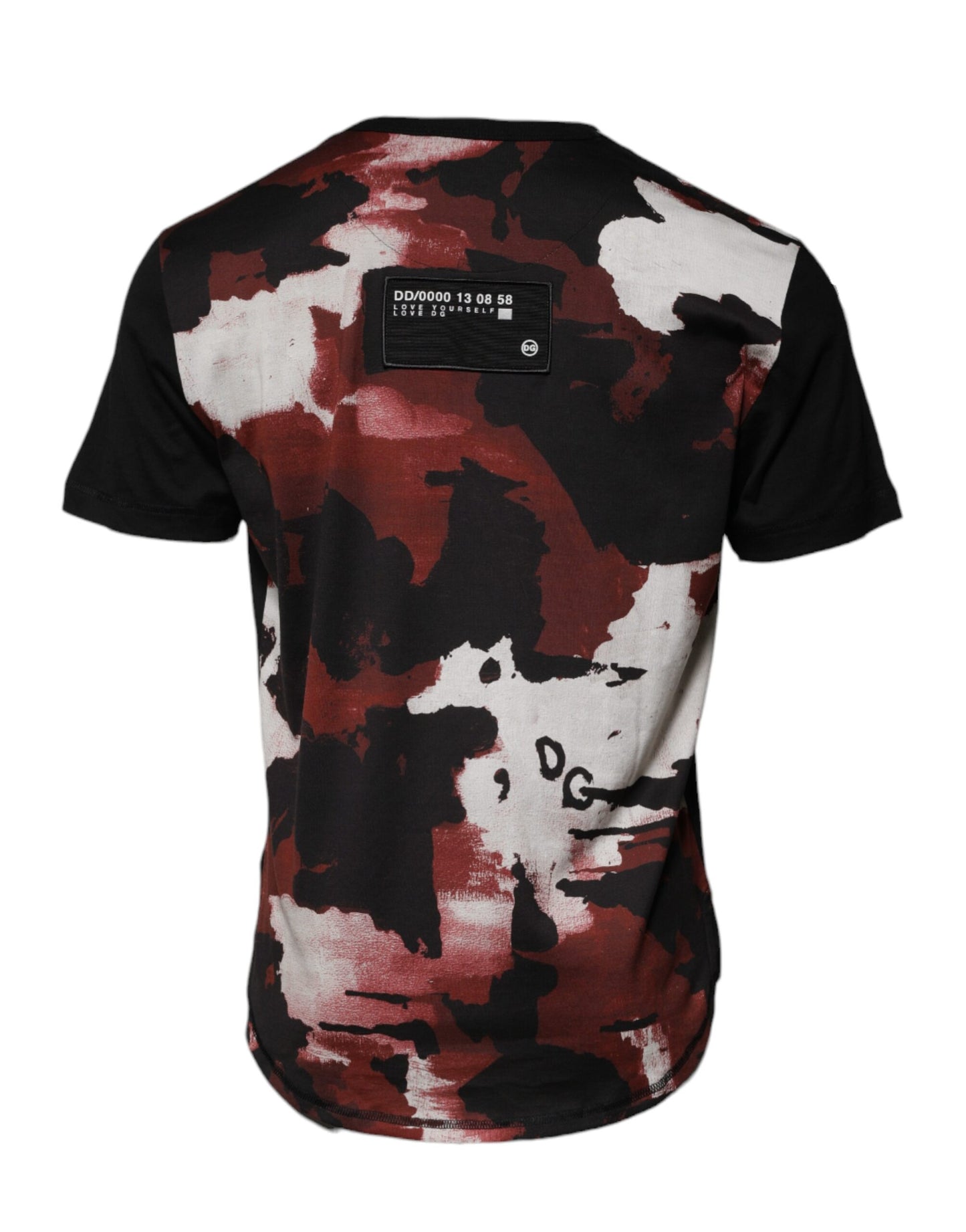 Dolce &amp; Gabbana Mehrfarbiges Camouflage-T-Shirt mit Rundhalsausschnitt